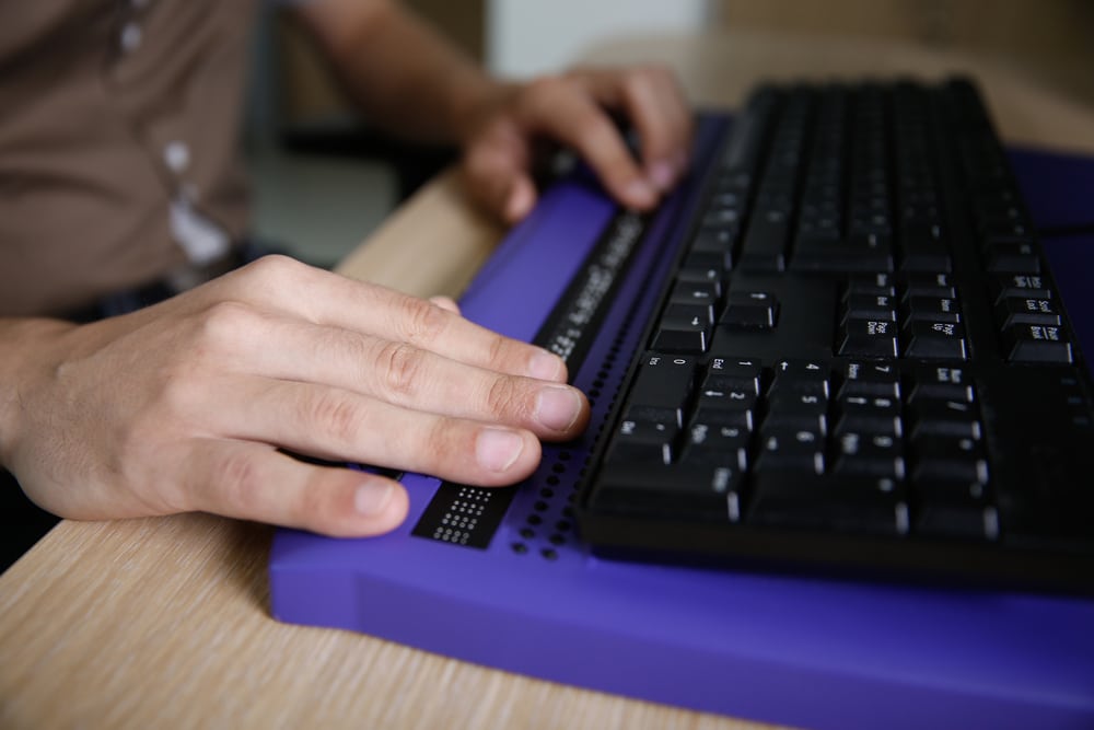 A computer accommodation for one of the different types of visual impairment