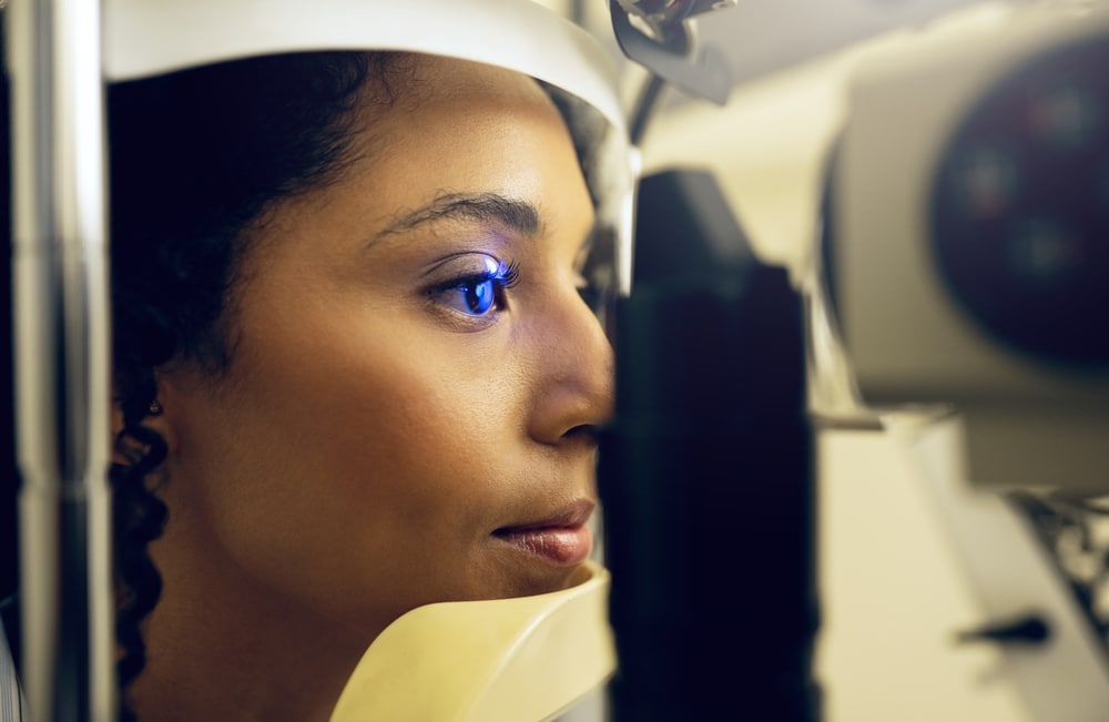 Woman getting regular eye exams to track how Diabetes affects her vision