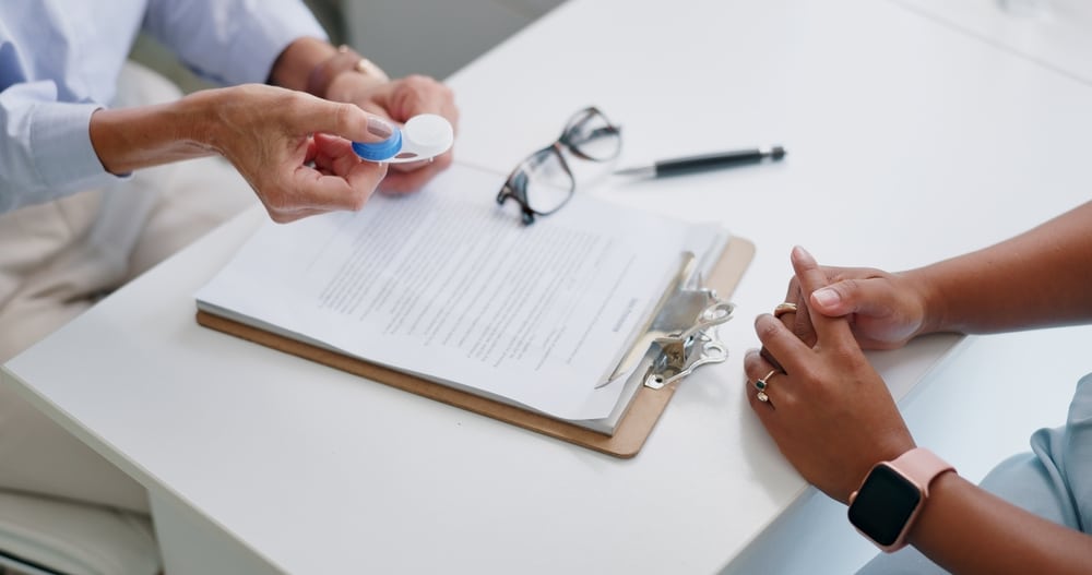 picking up new glasses and contacts using your Eyemed Vision insurance at our Nashville eyemed provider